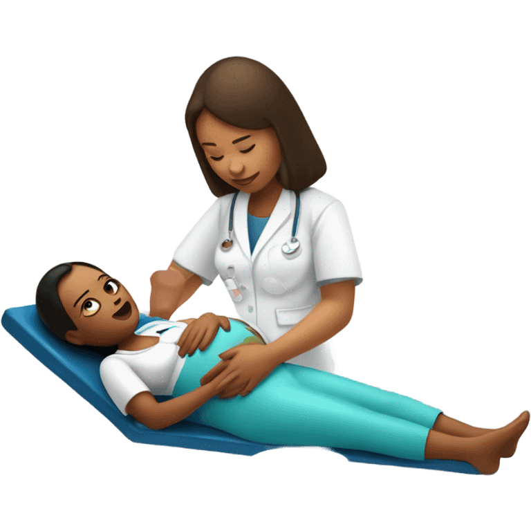 pregnant women with blood testing emoji