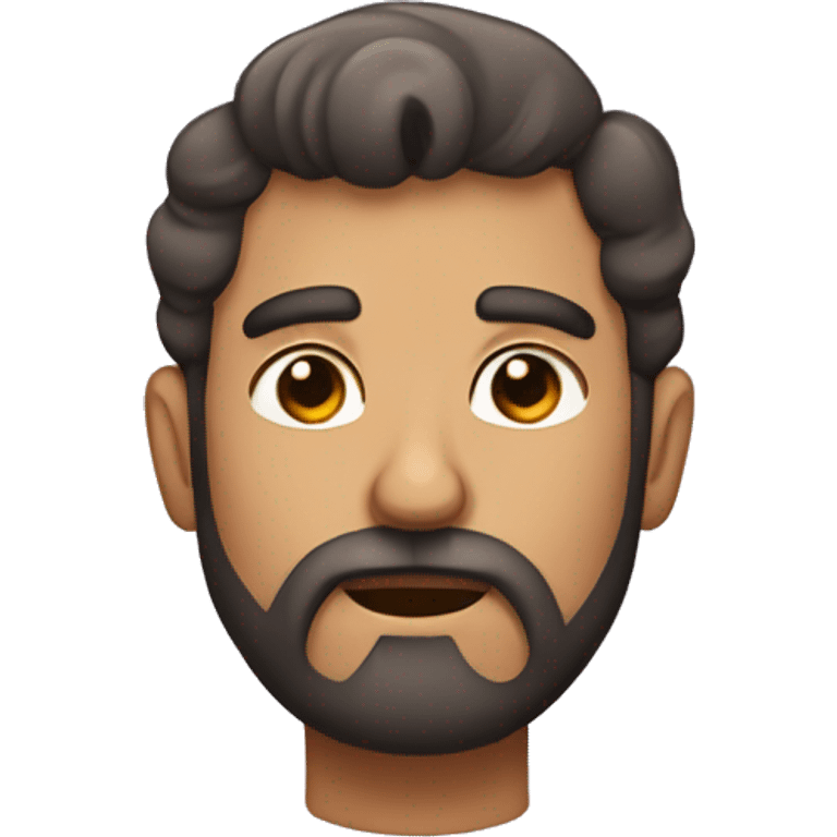 Hombre calvo con barba emoji