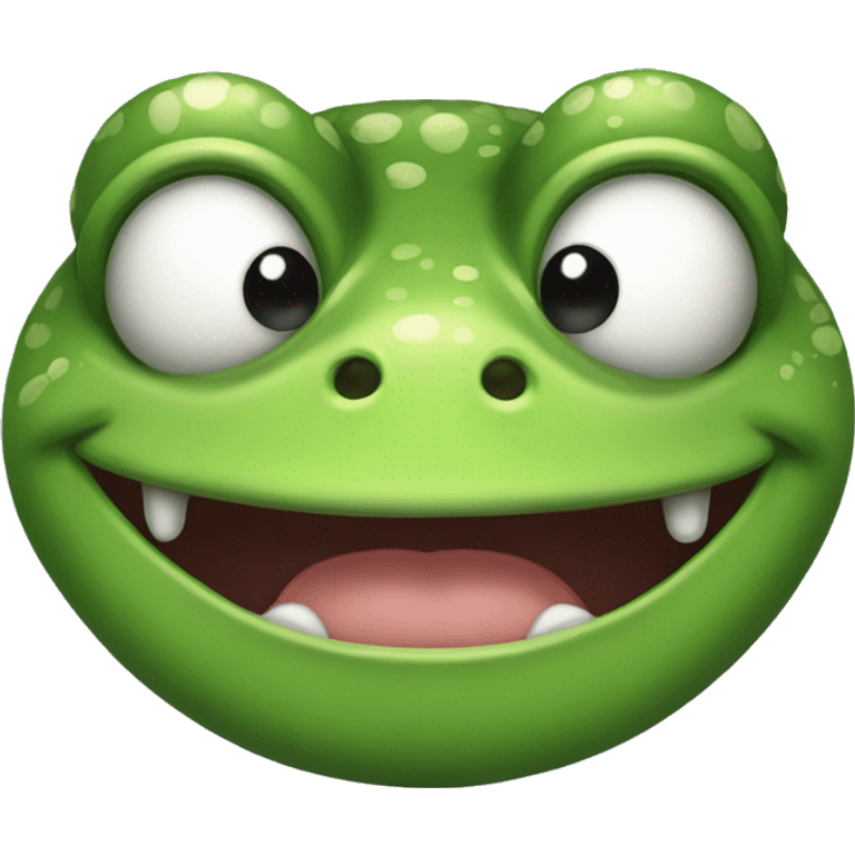 A frog with a malicious smil emoji