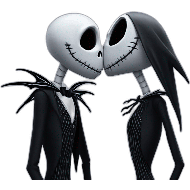 Jack Skellington kiss emoji