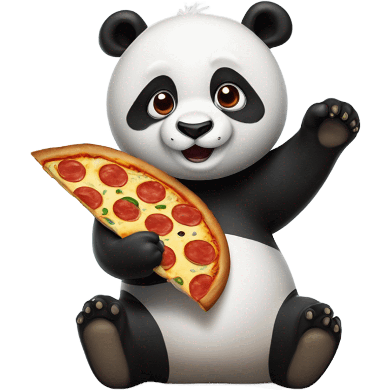 panda eating pizza emoji