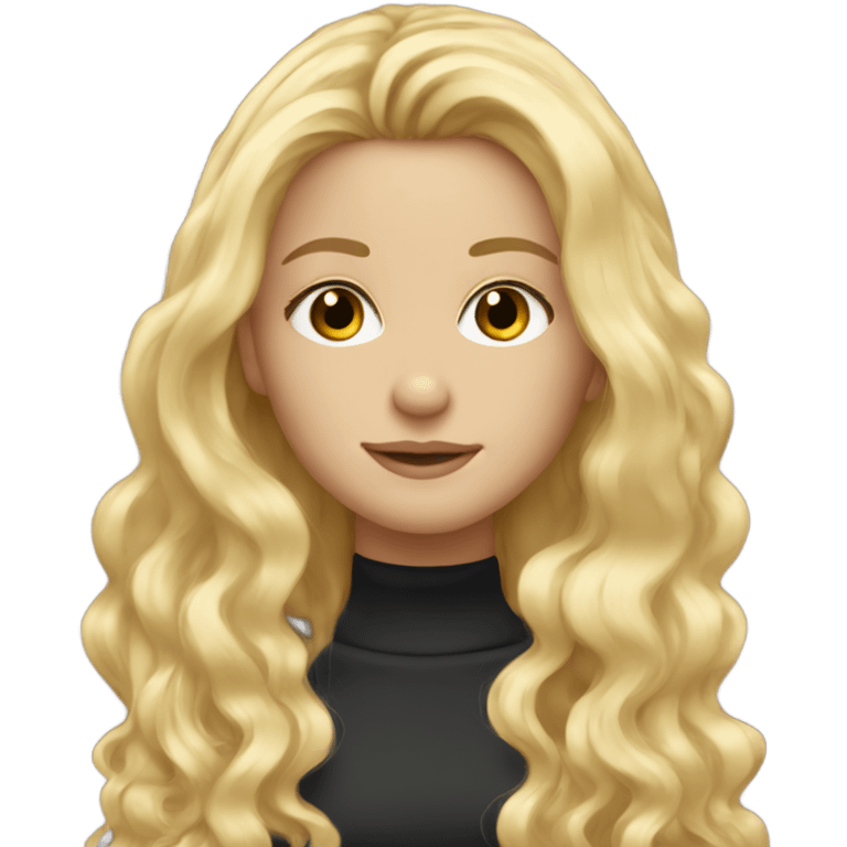 Long blonde hair and long eyelashes  emoji