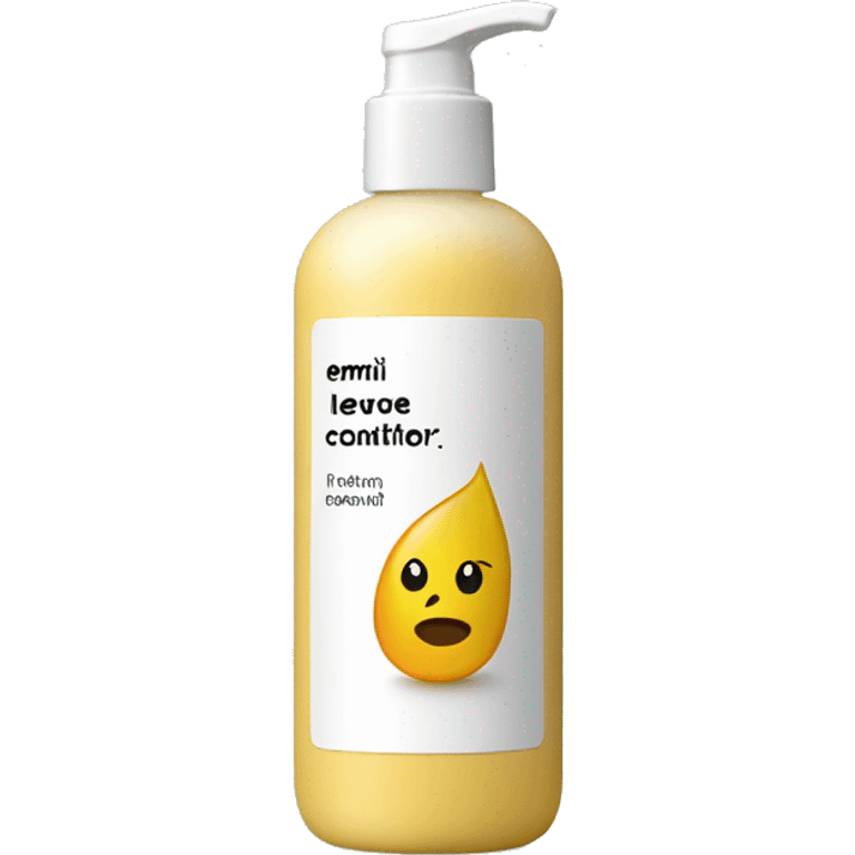 leave-in conditioner bottle with label emoji