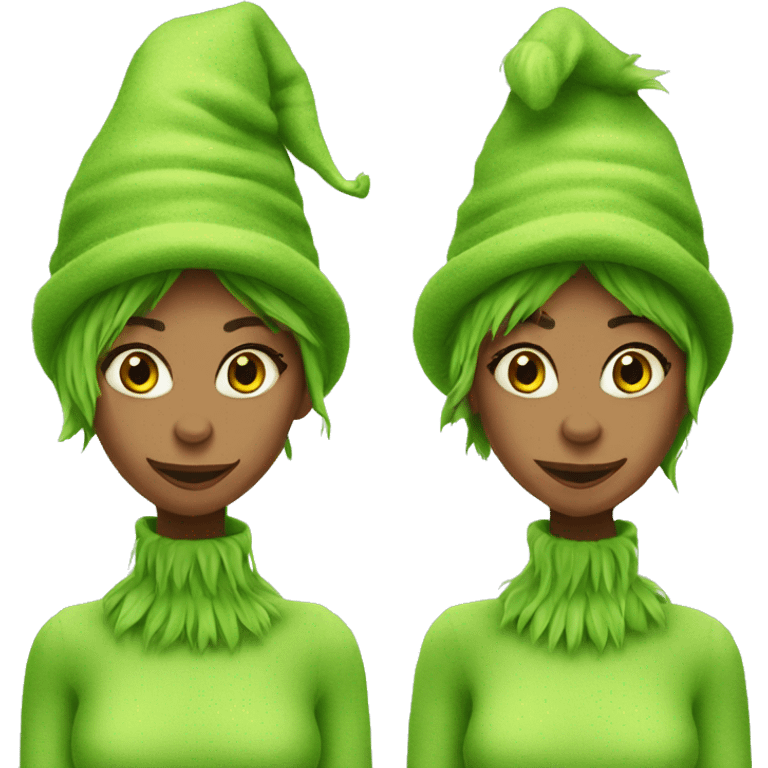 Grinch bonnet rose  emoji