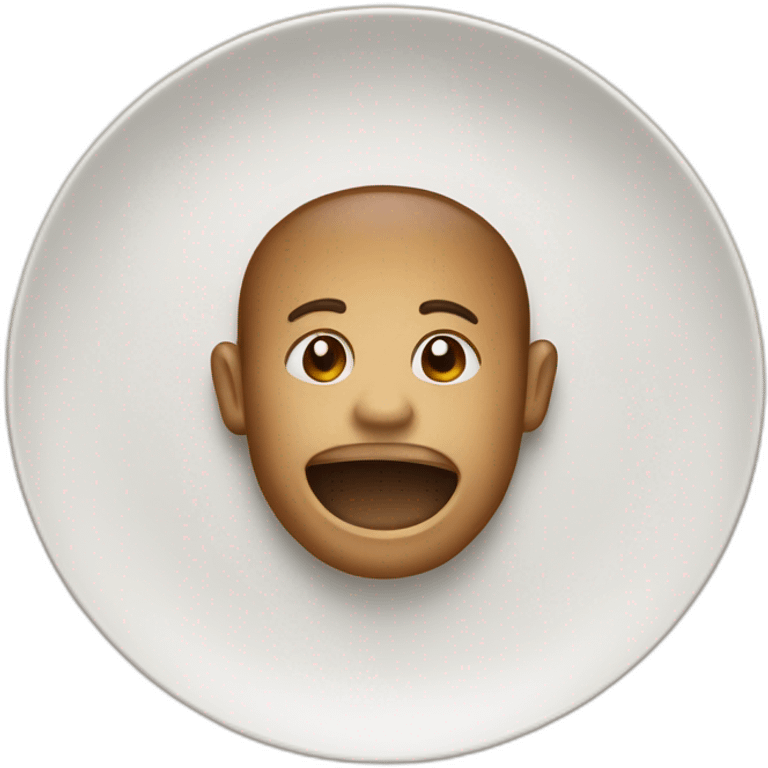 Adobo on a white plate emoji