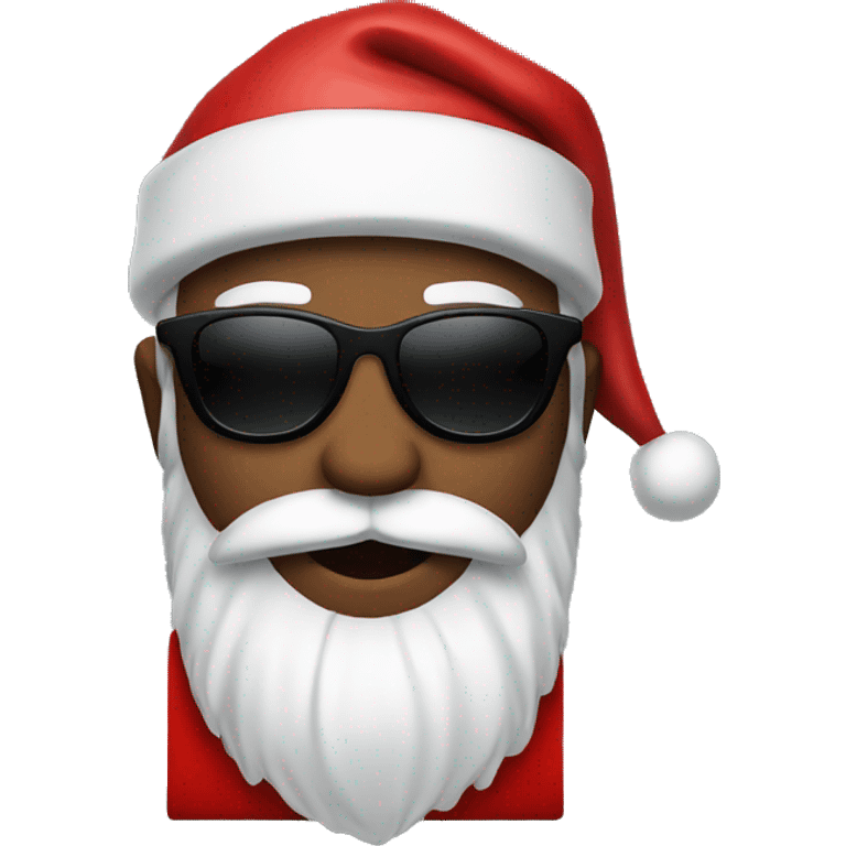 Santa but black with sunglasses emoji