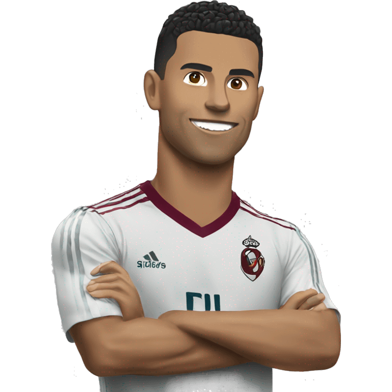 Ronaldo doing the siu  emoji