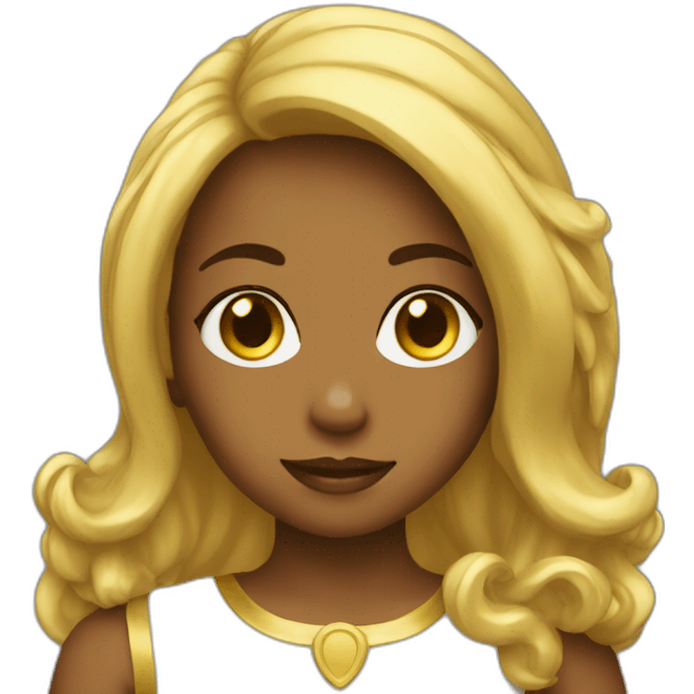 Gold girl Emoji in HD emoji