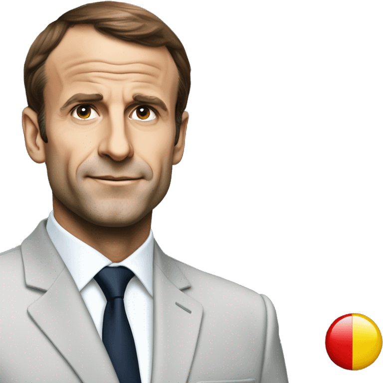 Macron sur un véld emoji