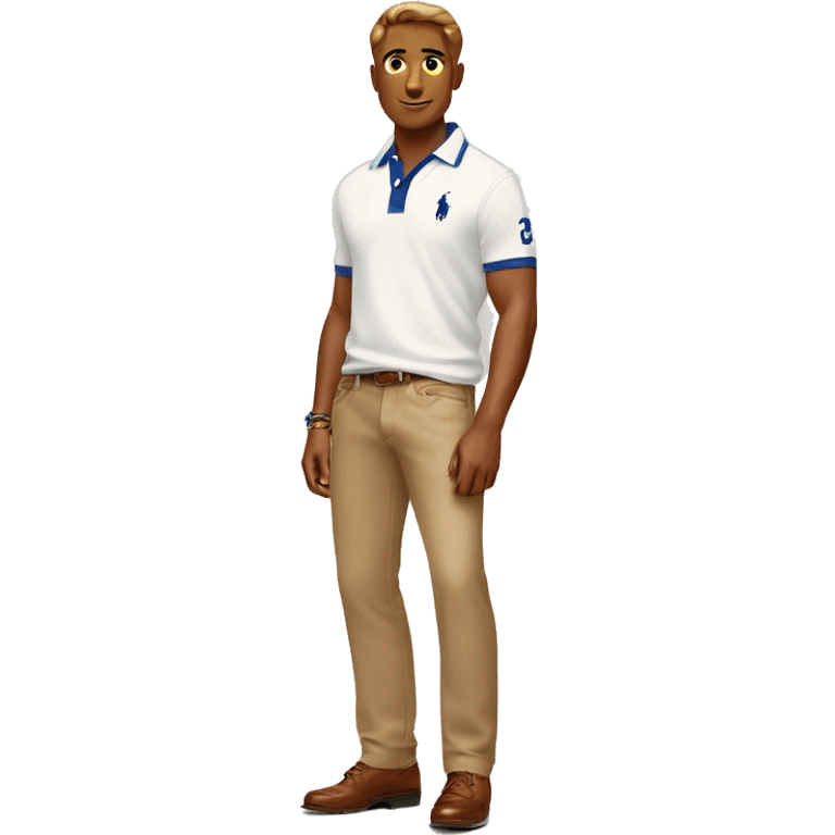 Tanned guy wearing Polo Ralph Lauren  emoji