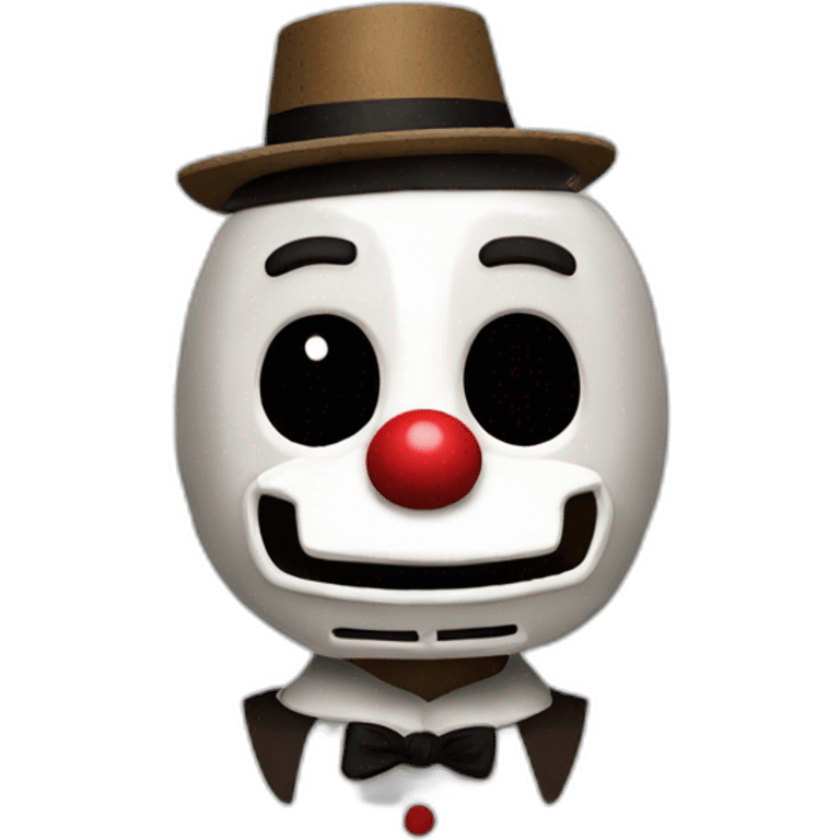 Máscara blanca del personaje puppet de fnaf emoji