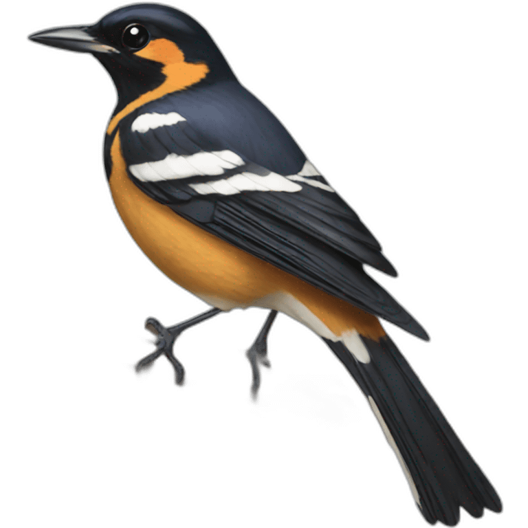 varied thrush magpie emoji