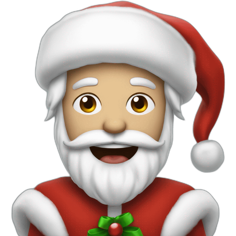 Crazy santa klaus emoji