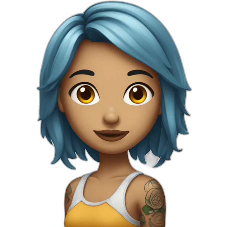 Tatooed girl emoji