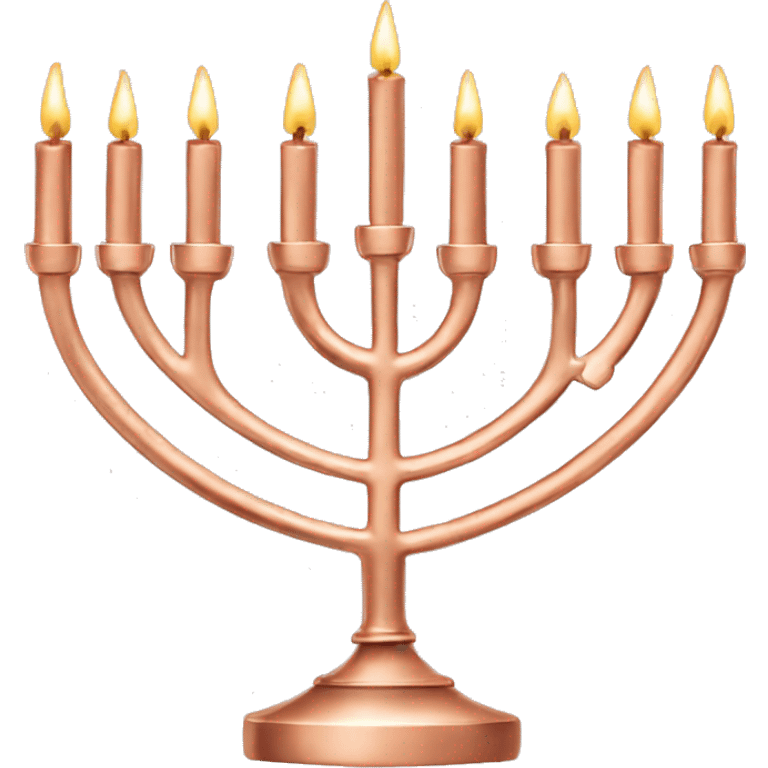 rose gold menorah emoji