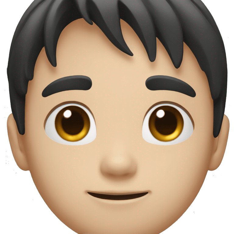 asian long black hair boy emoji