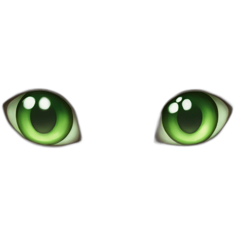 White cat with green eyes  emoji