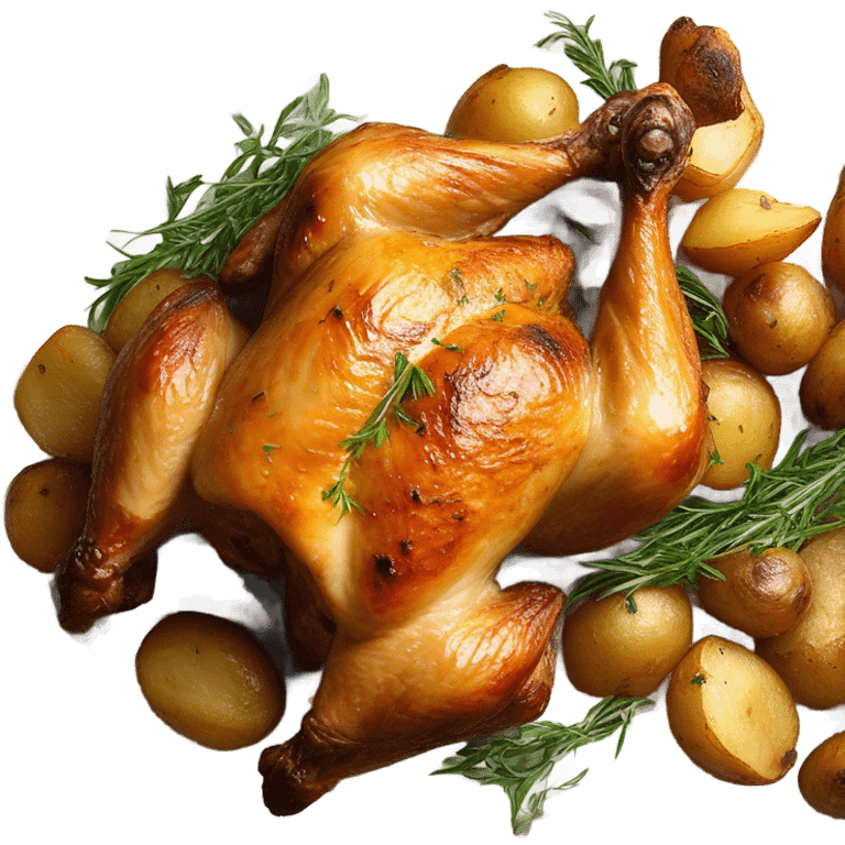 roast chicken with potatoes emoji