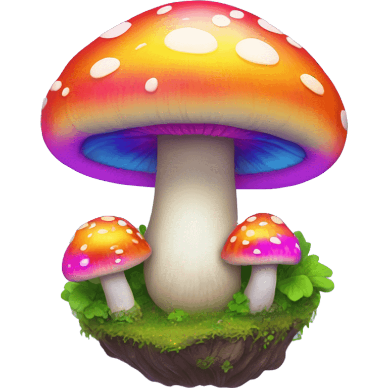 lisa frank rainbow mushroom emoji