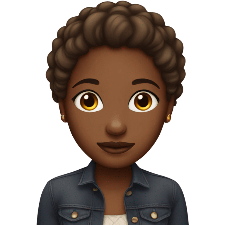 Beautiful brown skin girl emoji