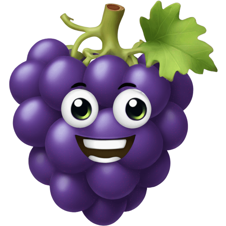 happy grape emoji