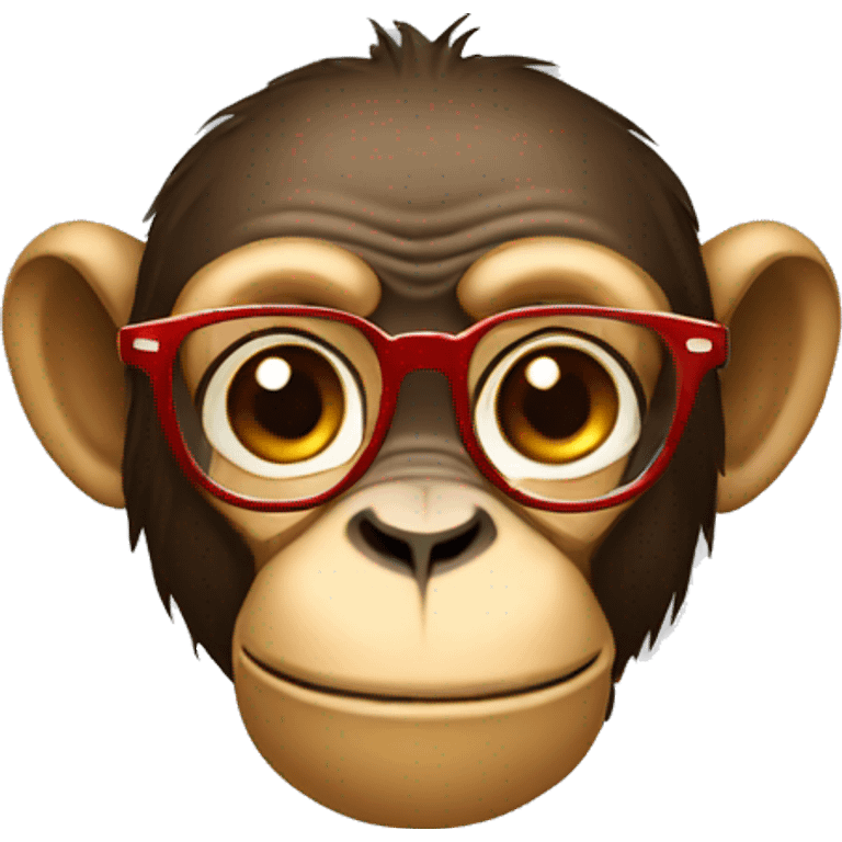 Monket wearing glasses  emoji