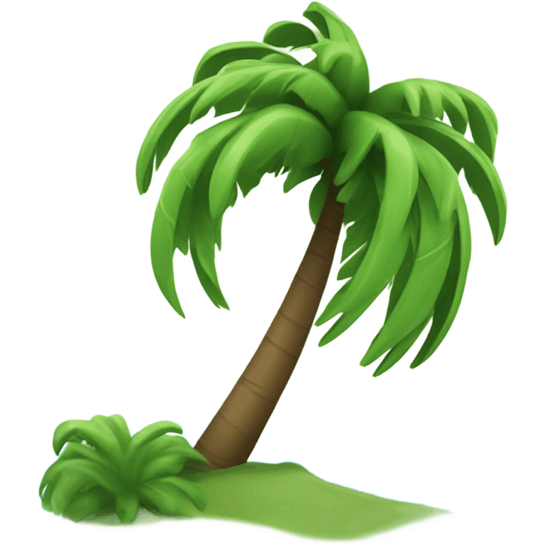 Beach with palm tree emoji