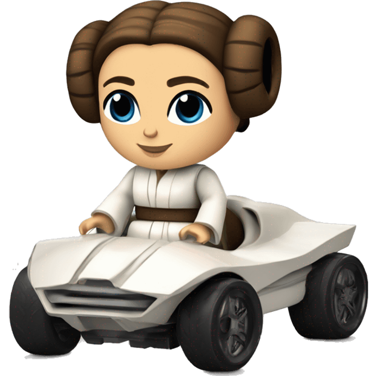 Hot wheels Star Wars racer verse Princess Leia. car emoji