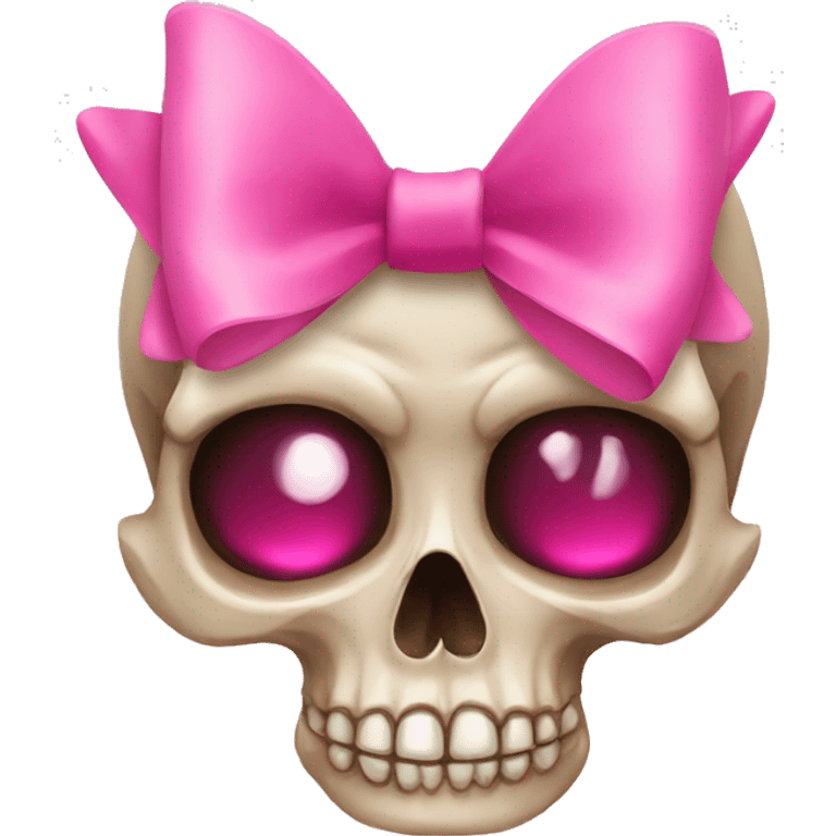 skull with pink bow emoji