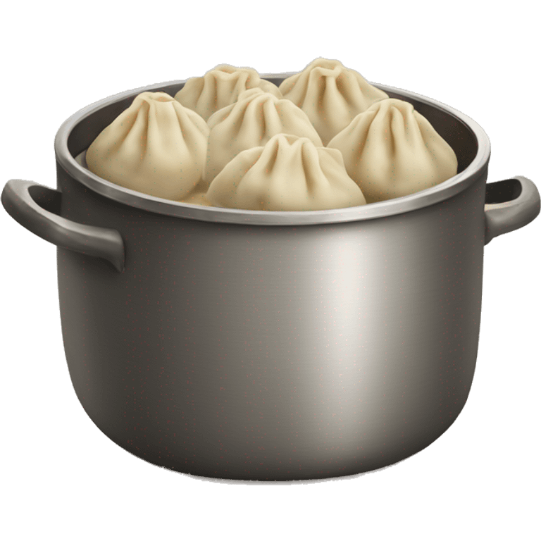 Dumpling is cooked in a pot emoji