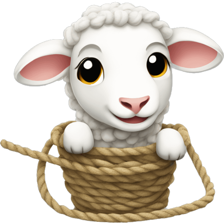 lamb in rope trap emoji