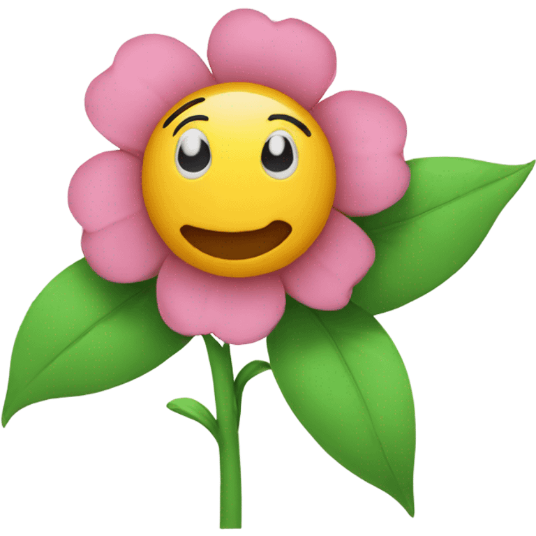 flower with face emoji