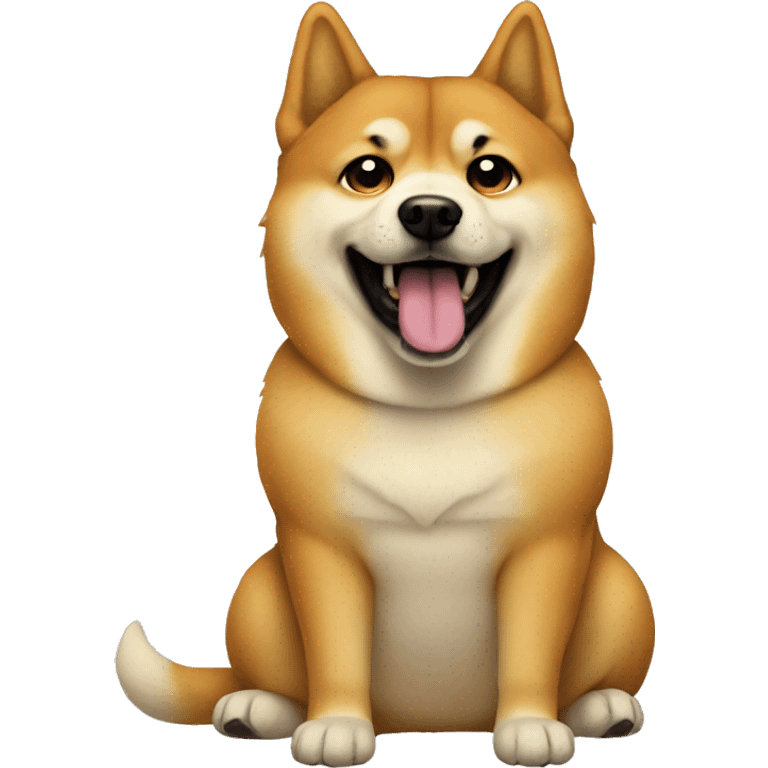 Doge dog saying shit emoji