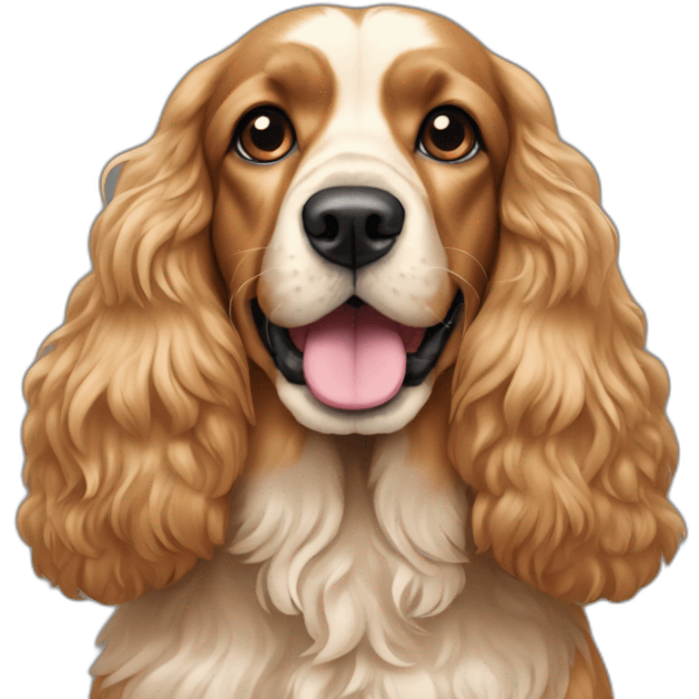 Dog-golden-english-cocker-spaniel-full-body emoji