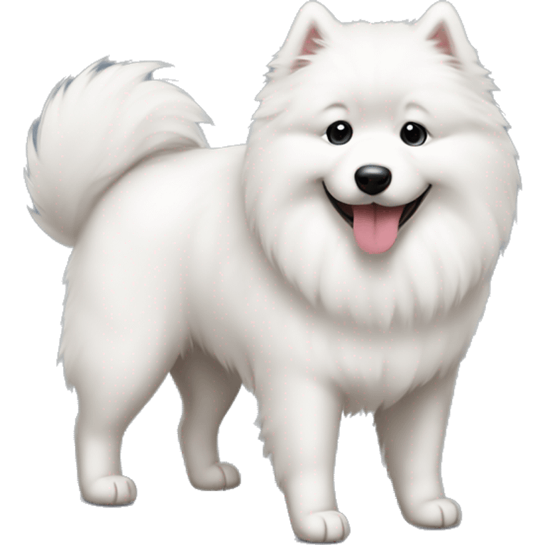 Puppy samoyed and adult samoyed  emoji