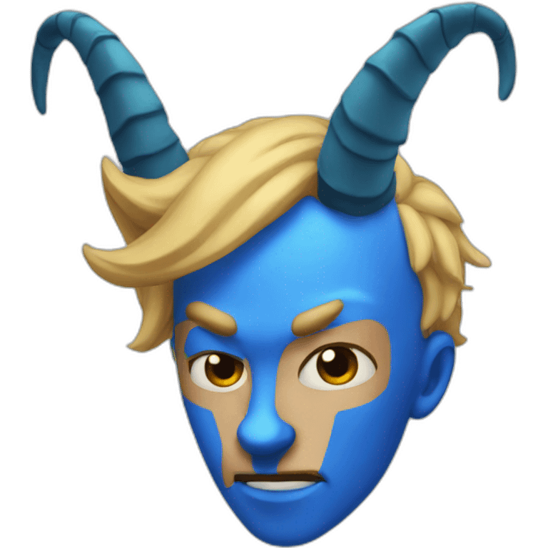 blue horns emoji