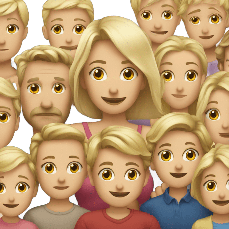 blonde mother with 10 kids and a husband  emoji