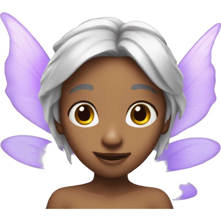 fairy with purple wings emoji