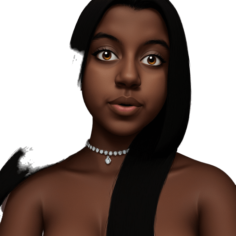 dark-skinned beauty with jewelry emoji