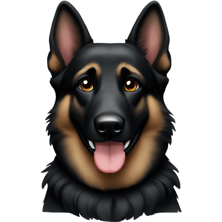 Black German shepherd  emoji