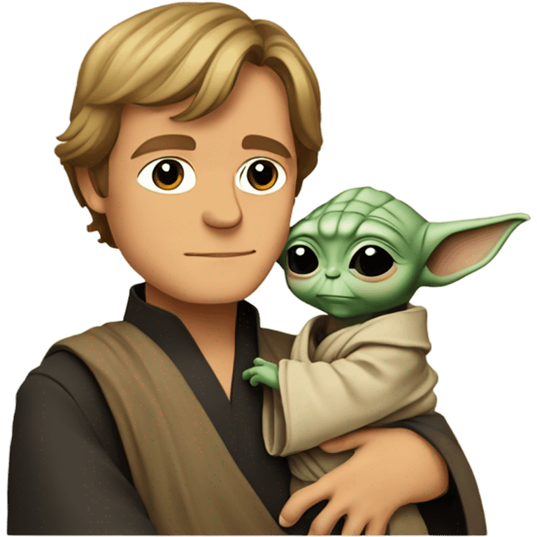 Luke skywalker with baby yoda  emoji