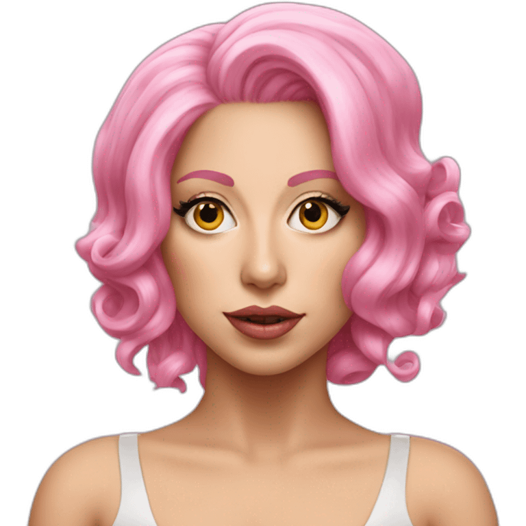 Lady-gaga-pink-hair emoji