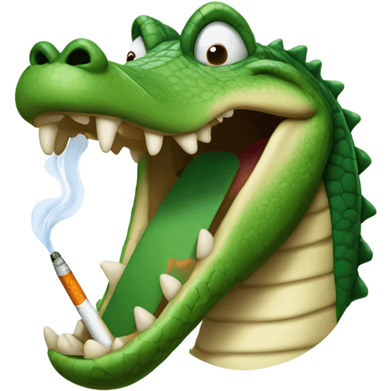 Alligator smoking  emoji