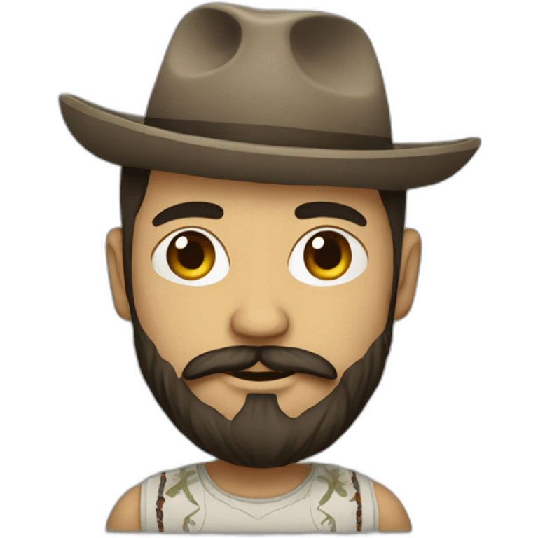 hipster mexican with beard emoji