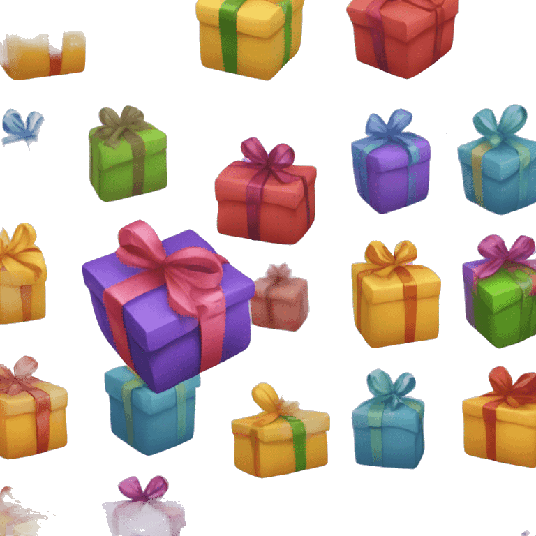 Two gift packages emoji