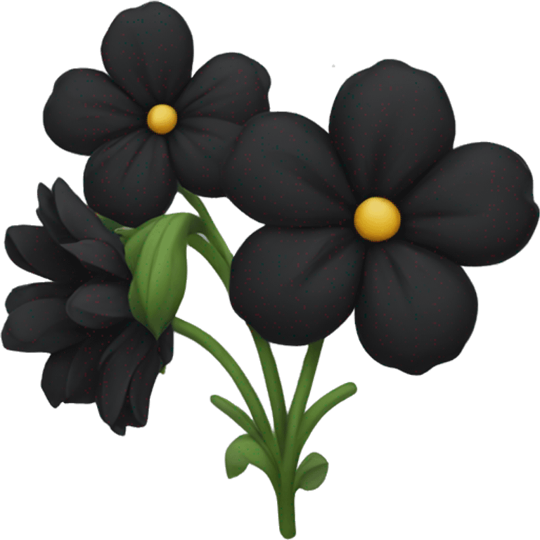 Black flowers emoji