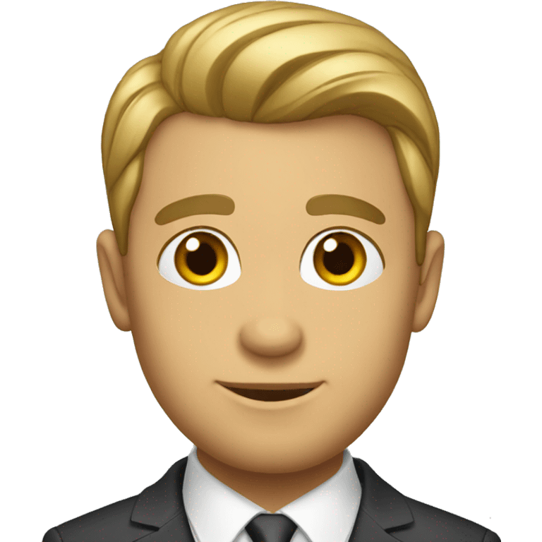 Czech in a suit emoji