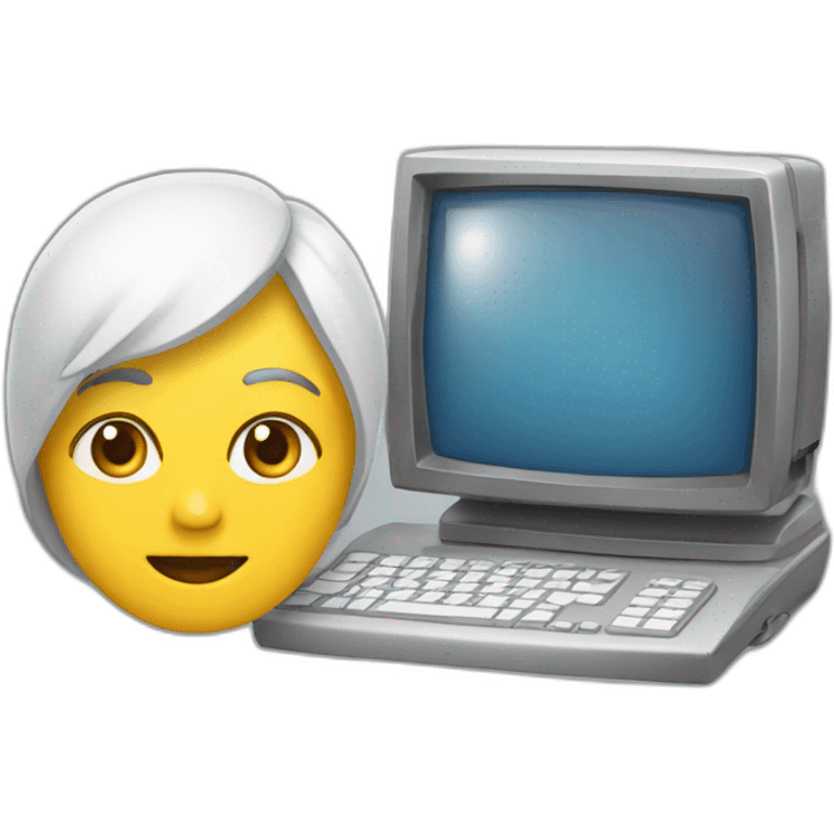 persina con una computadora emoji