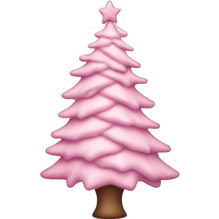 pastel pink christmas tree emoji