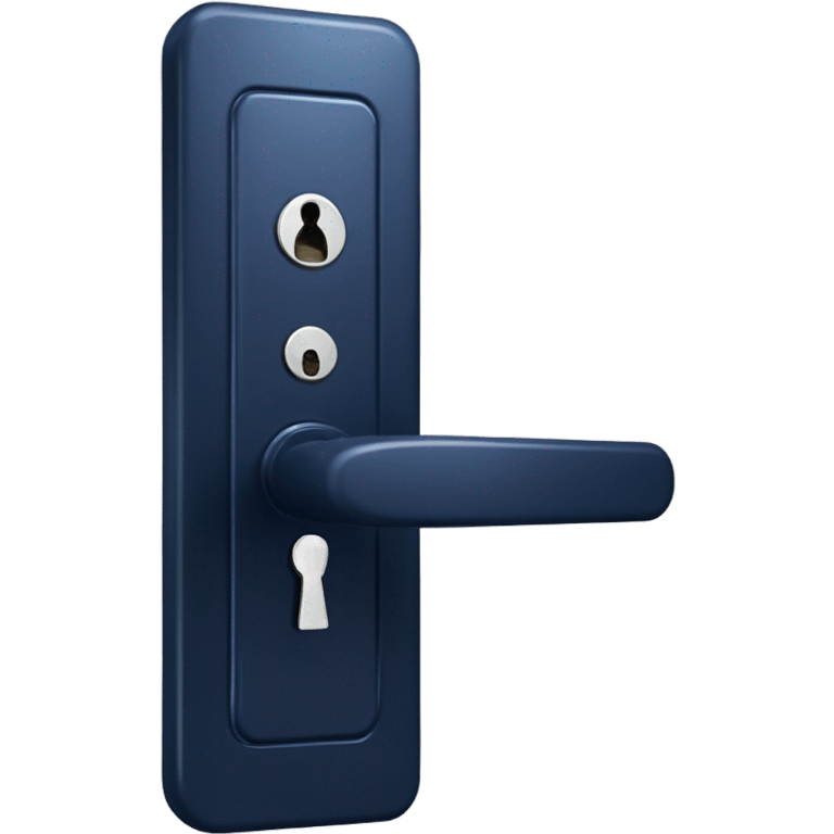 Dark blue door lock emoji